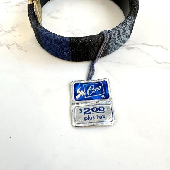 Coro Denim Bangle Bracelet With Gold-Tone Clasp New Old Stock - Picture 5 of 7